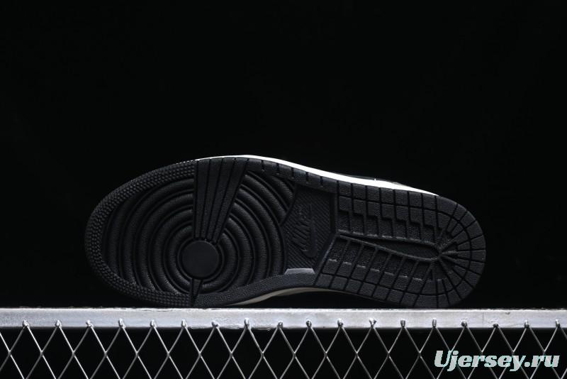 Nike Air Jordan 1 Low AJ1 The North Face Collaboration - Custom Premium Pigskin Dark Green Retro Basketball Shoes - DM9188-004
