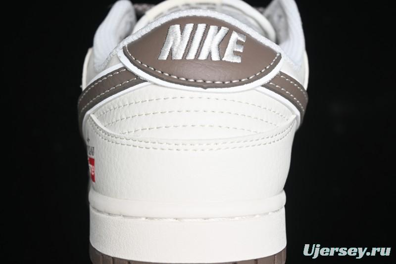Nike SB Dunk Low Stone Island Supreme Collaboration - Beige Brown Sole Anniversary High-End Custom Low-Top Casual Sneakers - BB9866-008