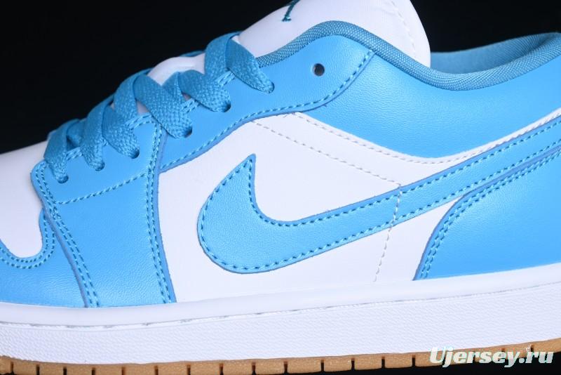 Nike Air Jordan 1 Low AJ1 White Blue Low-Top Casual Sneakers - DC0774-104