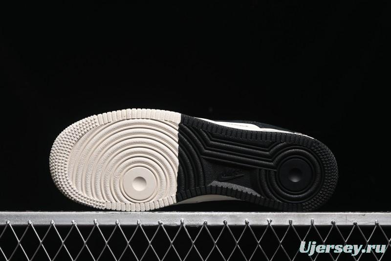 Nike Air Force 1 '07 Low Stussy Collaboration - Black/Red Label Low-Top Casual Sneakers - SJ6698-008