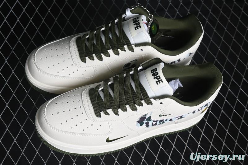 Nike Air Force 1 '07 Low BAPE Collaboration - Camo Swoosh Low-Top Casual Sneakers DF0188-012