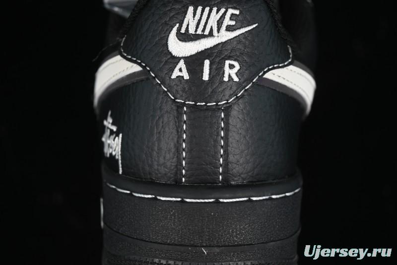 Nike Air Force 1 '07 Low Stussy Collaboration - Samurai Black Low-Top Casual Sneakers - XZ6188-969