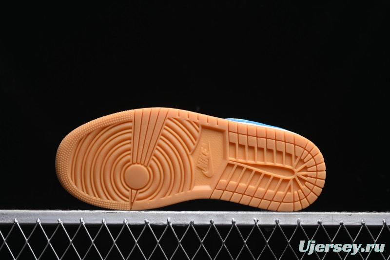 Nike Air Jordan 1 Low AJ1 White Blue Low-Top Casual Sneakers - DC0774-104