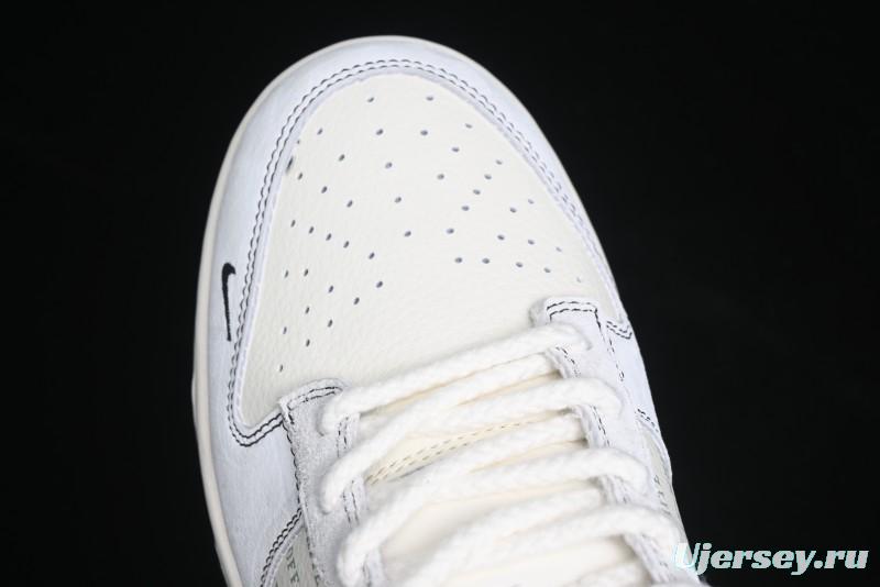 Nike SB Dunk Low OFF-WHITE Collaboration Anniversary High-End Custom Sneakers - YX5066-212