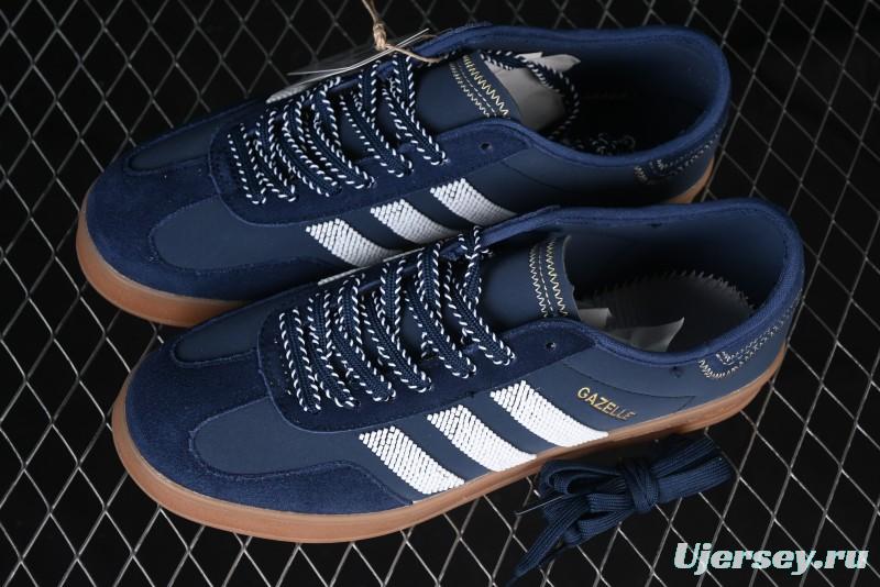 Adidas Clot x Originals Gazelle Indoor Retro Casual Slip-Resistant Wear-Resistant Low-Top Sneakers - IH3725