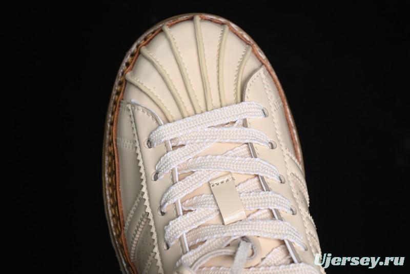 Adidas Clot x Superstar JQ6117 Shell Toe Sneakers with Preppy Style and Perforated Design - JQ6117