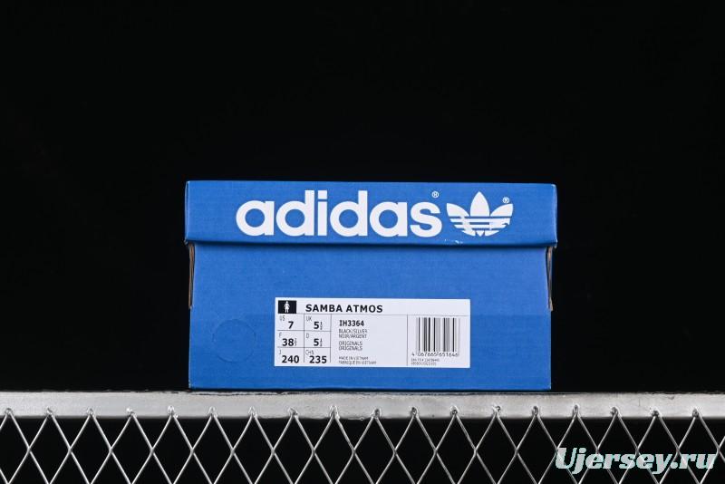 Adidas Samba Atmos IH3364 Patent Leather Black Silver Casual Sneakers