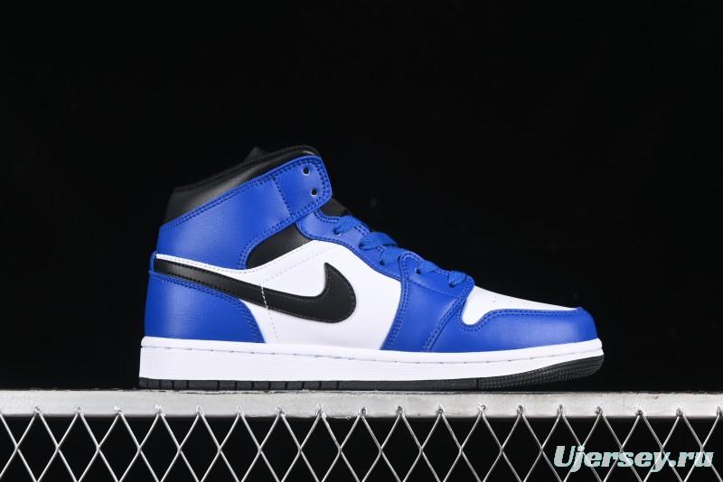Nike Air Jordan 1 Mid AJ1 Basketball Shoes White Blue - DQ8423-402