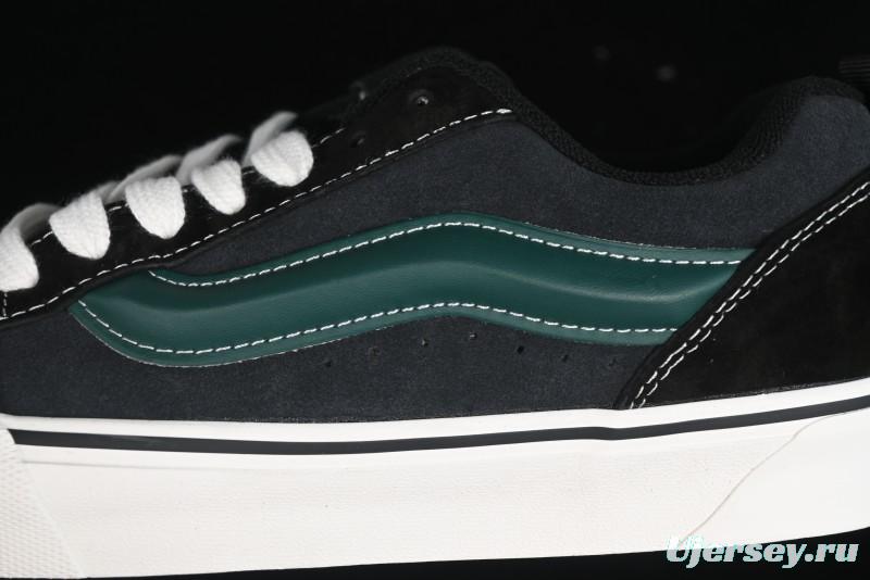 Vans Knu Skool Carbon Grey Black Green Low Top Retro Casual Vulcanized Sneakers - VN000D6CCI2