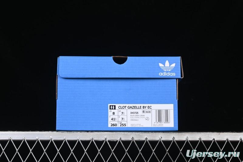 Adidas Clot x Originals Gazelle Indoor Retro Casual Slip-Resistant Wear-Resistant Low-Top Sneakers - IH3725