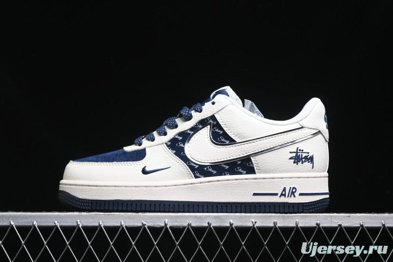 Nike Air Force 1 '07 Low Stussy Collaboration - White Black Sneakers - XZ6188-728