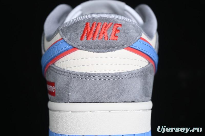 Nike SB Dunk Low Supreme Collaboration Anniversary Custom Low-Top Casual Skate Shoes - KK1333-010