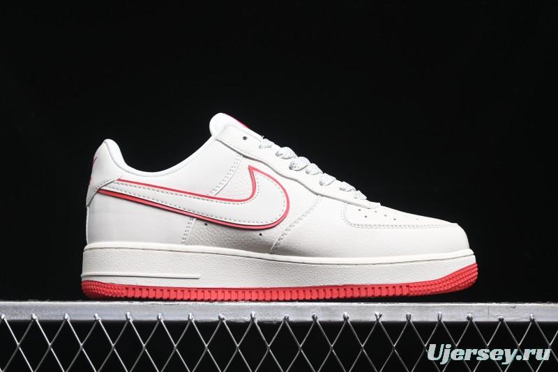 Nike Air Force 1 '07 Low Supreme Casual Sneakers in White/Red - DF0188-011