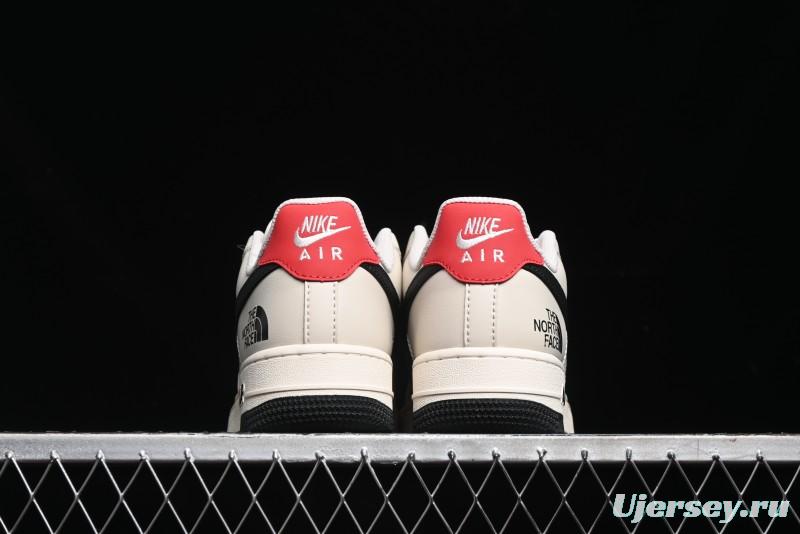 Nike Air Force 1 '07 Low The North Face Collaboration - Beige Black Red Sole Low-Top Casual Sneakers - XZ6188-309