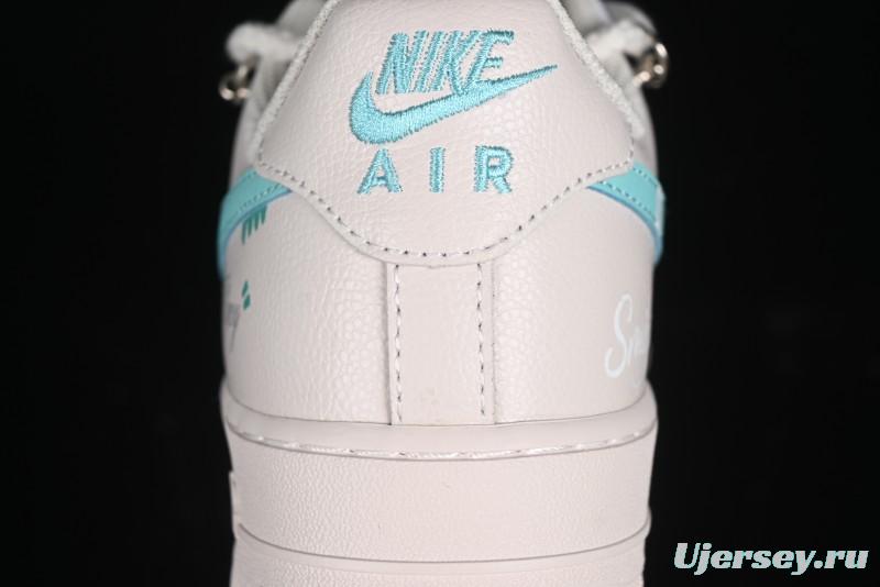 Nike Air Force 1'07 Low "Keep Smile" Casual Lace-Up Sneakers - DZ1328-112