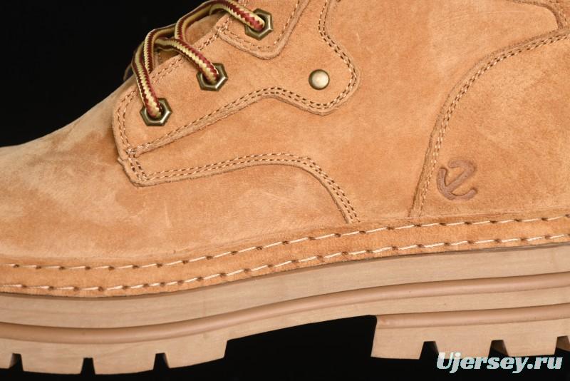 ECCO Exostrike Series Work Leather Anti-Slip Platform Boots - 63890801003