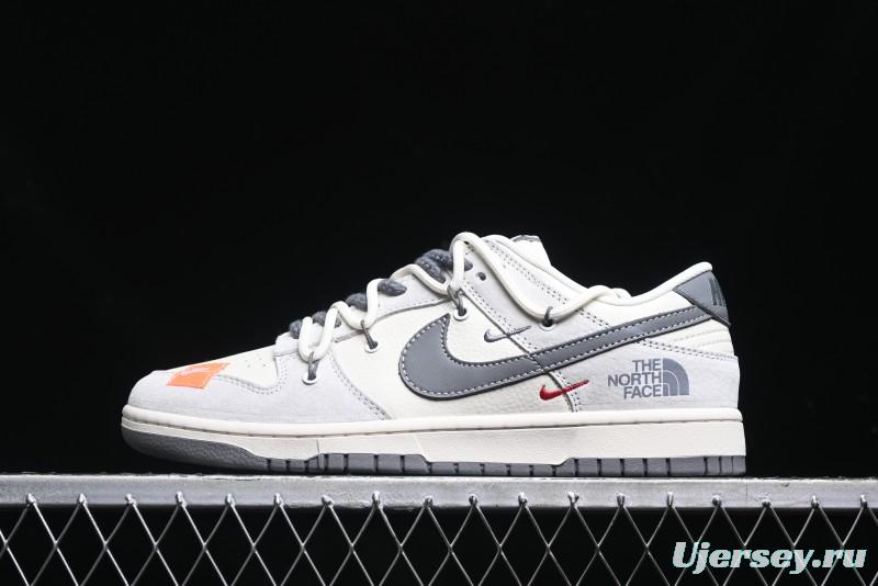 Nike SB Dunk Low The North Face Supreme Collaboration Strap Patch Grey Hook Low-Top Casual Skate Shoes - YX5066-253