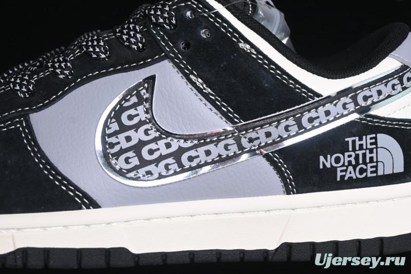 Nike SB Dunk Low The North Face Collaboration - EDG Print Anniversary Customized Low-Top Casual Sneakers - XS1086-005