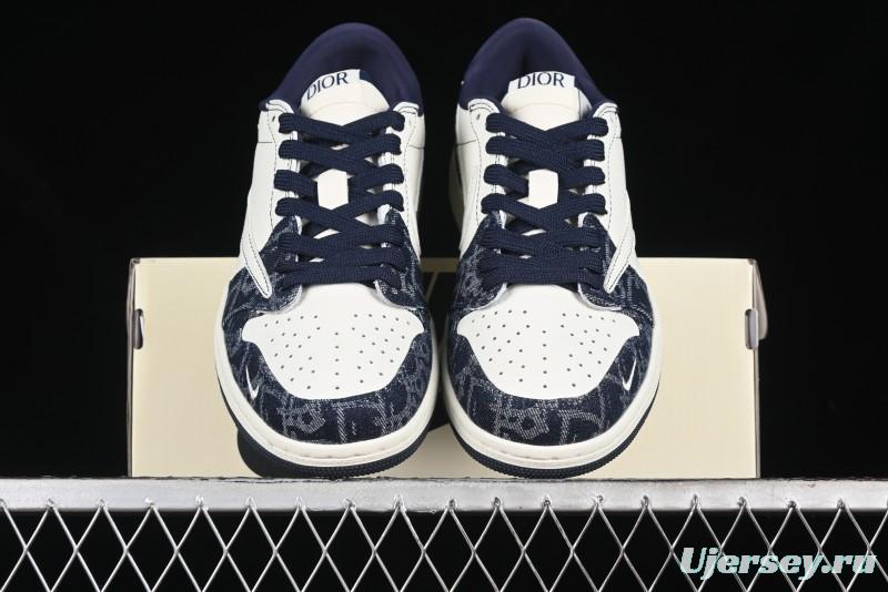 Nike Travis Scott x Fragment Design x Air Jordan 1 Low OG SP AJ1 Retro Sneakers - CH6336-017