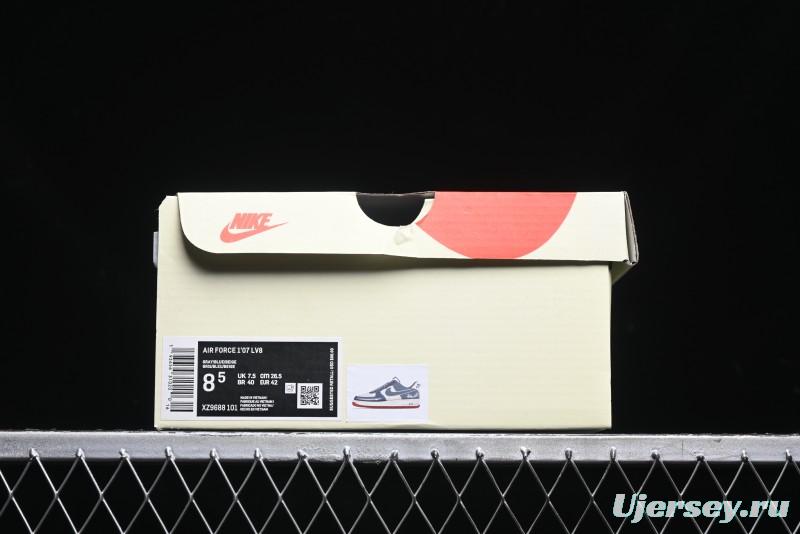 Nike Air Force 1 '07 Low Stussy Collaboration - Grey White Gum Sole Low-Top Casual Sneakers - XZ9688-101