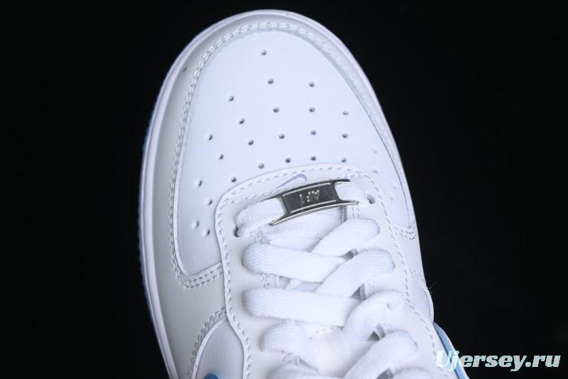 Nike Air Force 1 '07 Low Top-Grain Leather Casual Sneakers with Full-Length Air Cushion - DV0788-101