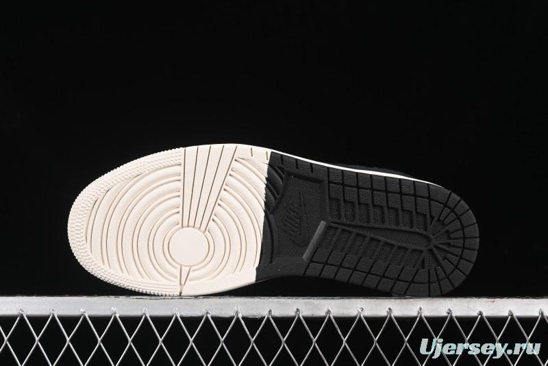 Nike Travis Scott x Fragment Design x Air Jordan 1 Low OG SP AJ1 Gucci Collaboration - Black Dragonfly Low-top Casual Sneakers - SJ2068-139