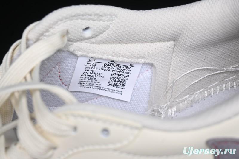 Nike Travis Scott x Fragment Design x Air Jordan 1 Low OG SP AJ1 Multi-Color Patchwork Low-Top Casual Sneakers - DM7866-039