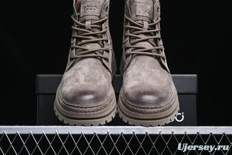 ECCO Cool Series Workwear Leather Anti-Slip Platform Chelsea Boots - 63890801001