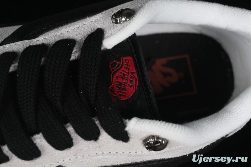 Vans Knu Skool Halloween White Black Low Top Retro Casual Vulcanized Slip On Shoes - VN0009QCSWE