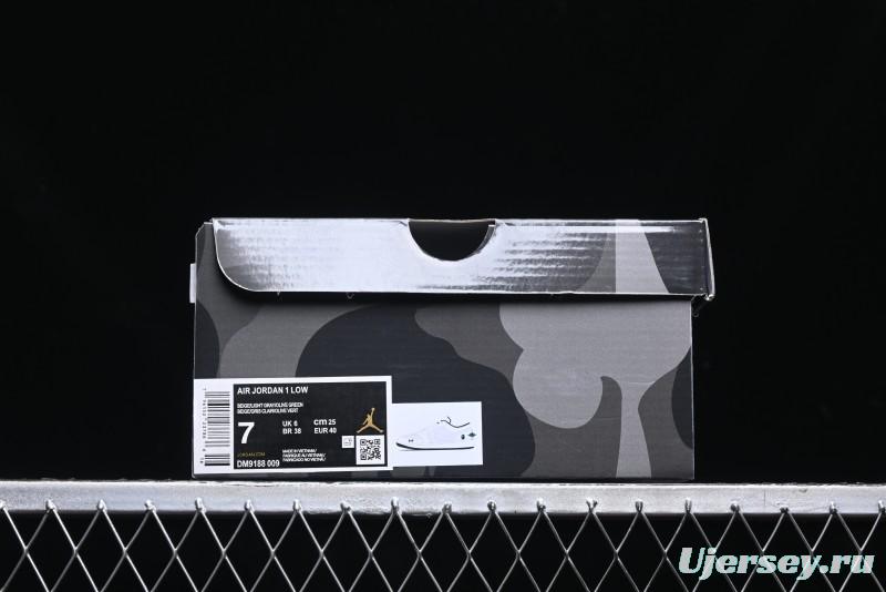 Nike Air Jordan 1 Low AJ1 Bape Collaboration - Full Pig Eight Green Grey Retro Basketball Shoes - DM9188-009