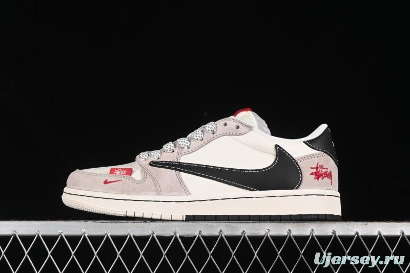 Nike Travis Scott x Fragment Design x Air Jordan 1 Low OG SP AJ1 Retro Sneakers - SJ2068-131