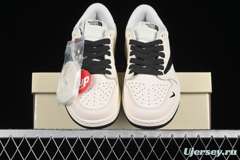 Nike Travis Scott x Fragment Design x Air Jordan 1 Low OG SP AJ1 Supreme North Face Collaboration - DIY1688-004