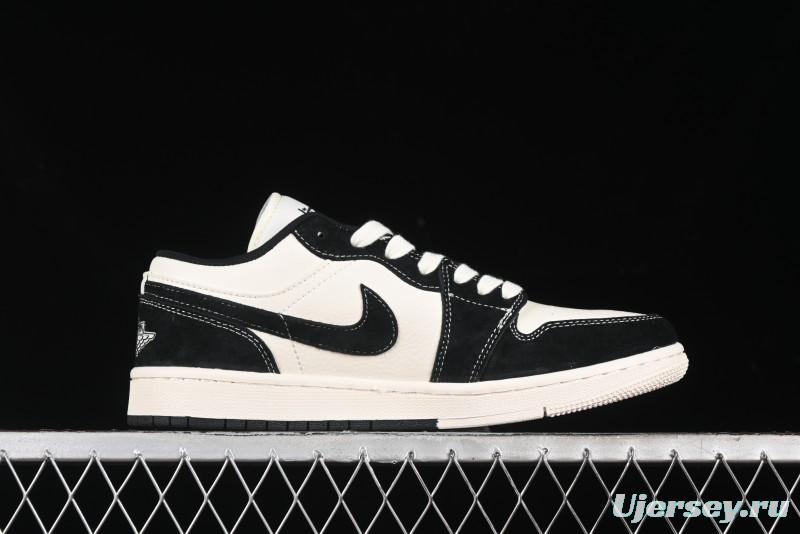 Nike Air Jordan 1 Low AJ1 Stussy Collaboration - Black White Red Label Retro Basketball Shoes - SJ9950-033