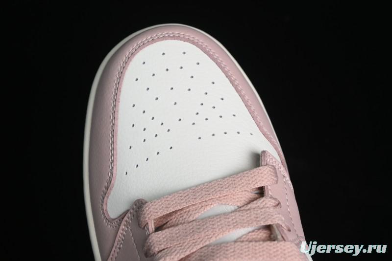 Nike Air Jordan 1 Mid AJ1 Basketball Shoes in Khaki Pink - BQ6472-620