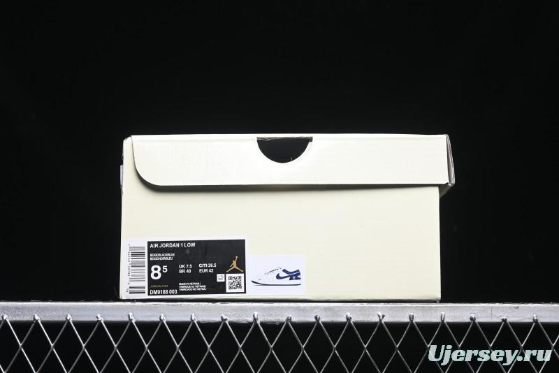 Nike Air Jordan 1 Low OF Collaboration - Premium Custom Retro Basketball Shoes in Blue Grey - DM9188-003