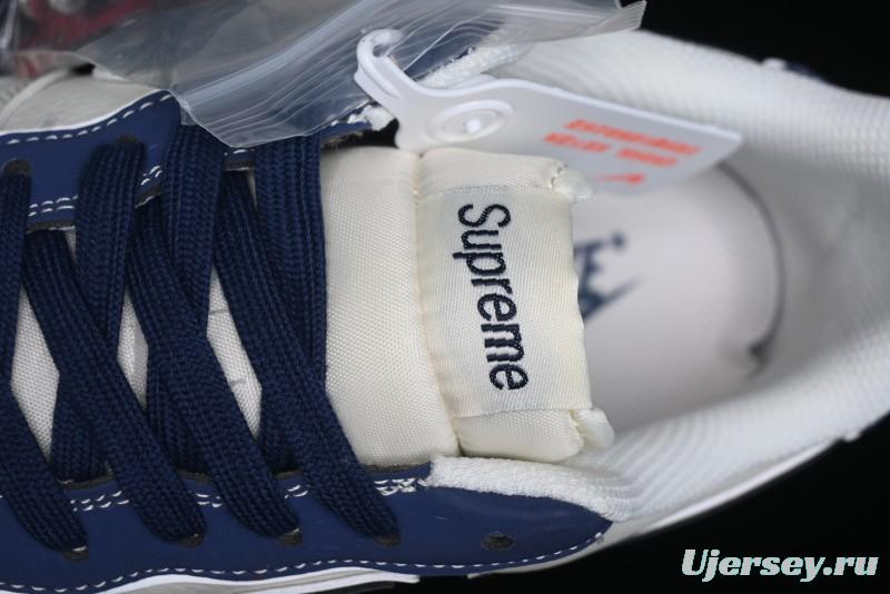 Nike Air Force 1 '07 Low Stone Island x Supreme Collaboration - Navy Blue & Off-White Low-Top Casual Sneakers - BB1616-302