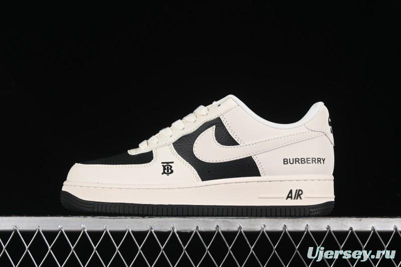 Nike Air Force 1 '07 Low Burberry Collaboration - Black White Patchwork Casual Sneakers - BB8588-227