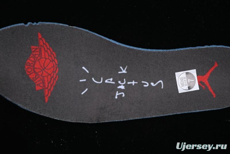 Nike Travis Scott x Air Jordan 1 Low OG AJ1 Collaboration Reverse Swoosh Sneakers - DM7866-002