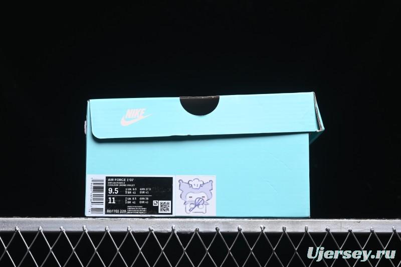 Nike Air Force 1 Low Kuromi Casual Sneakers with Lace-Up Design - BD7701-220