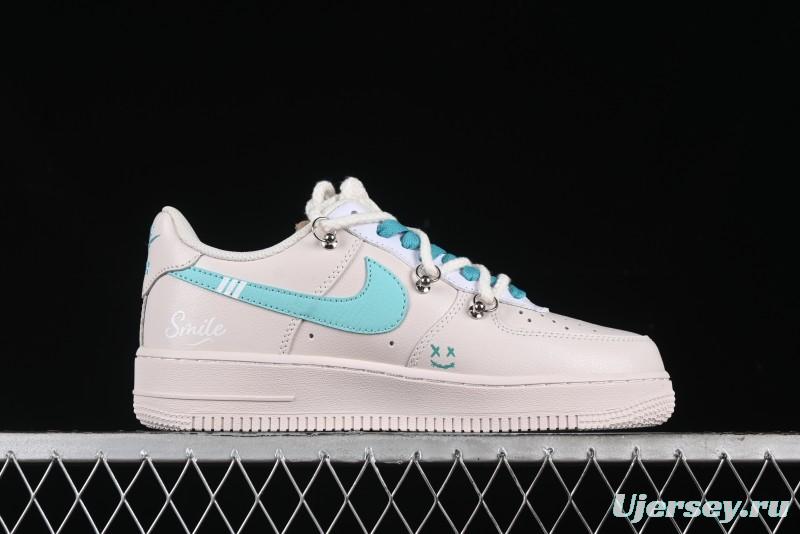 Nike Air Force 1'07 Low "Keep Smile" Casual Lace-Up Sneakers - DZ1328-112