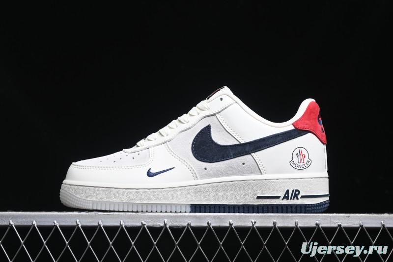 Nike Air Force 1 '07 Low Moncler Collaboration - Light Blue & Pigment Dyed Two-Tone Low-Top Casual Sneakers - CH6336-512
