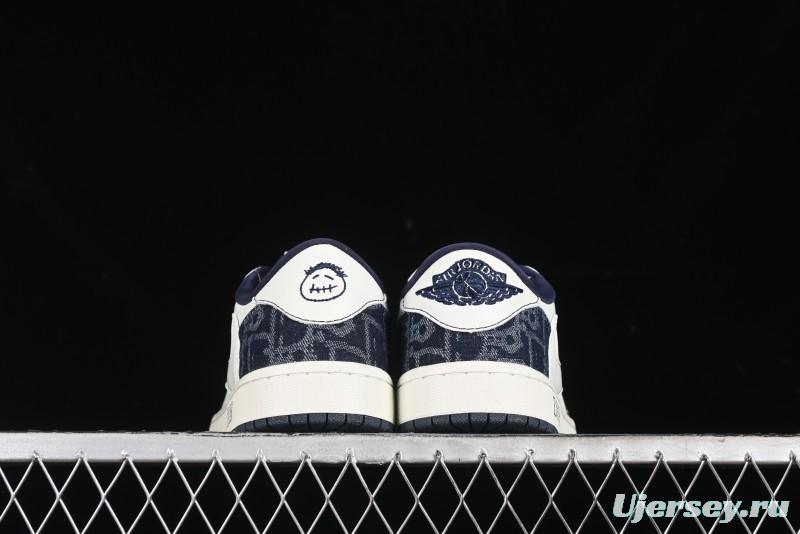 Nike Travis Scott x Fragment Design x Air Jordan 1 Low OG SP AJ1 Retro Sneakers - CH6336-017