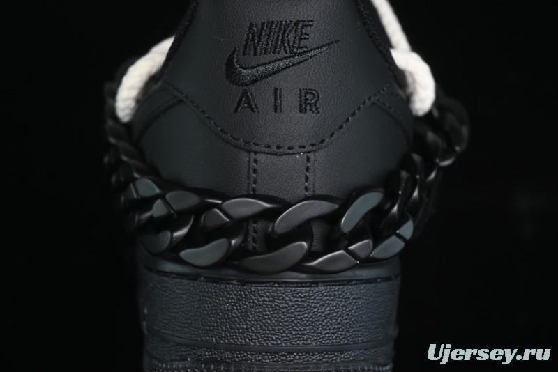 Nike Air Force 1 '07 Low Black Deconstructed Utility Casual Sneakers - CW2288-763