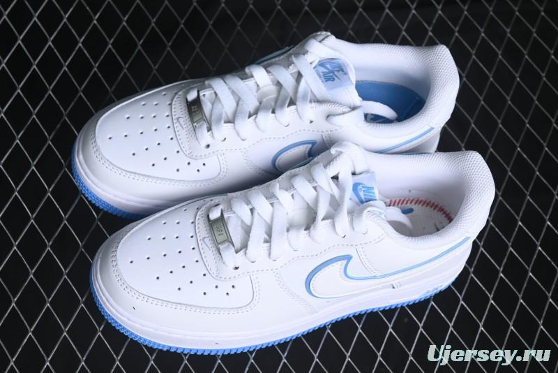 Nike Air Force 1 '07 Low Top-Grain Leather Casual Sneakers with Full-Length Air Cushion - DV0788-101