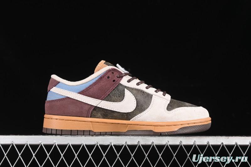 Nike Dunk Low Retro "Love & Peace" Casual Sneakers in Vintage Brown - HQ3459-212
