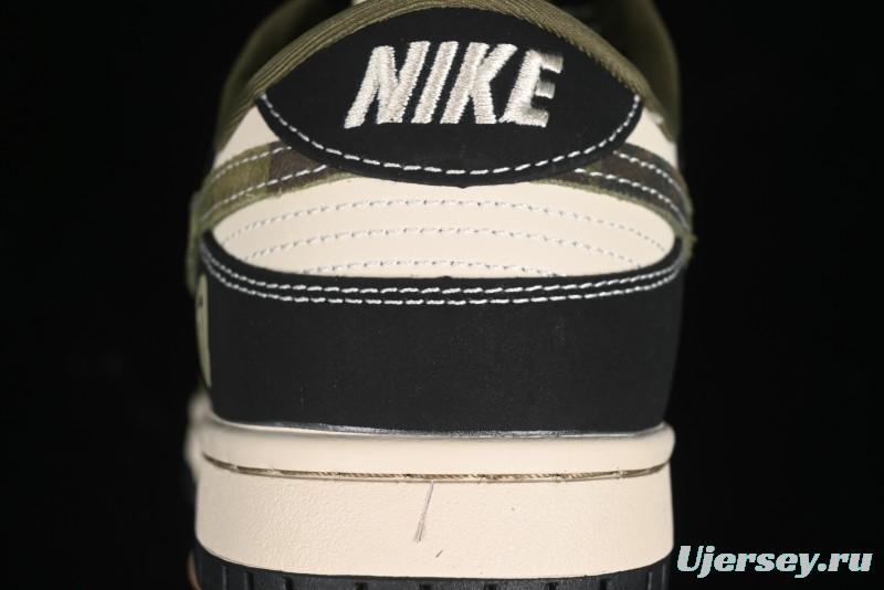 Nike SB Dunk Low Bape Collaboration - Patchwork Camouflage Anniversary Custom Low-Top Casual Sneakers - CH6336-229