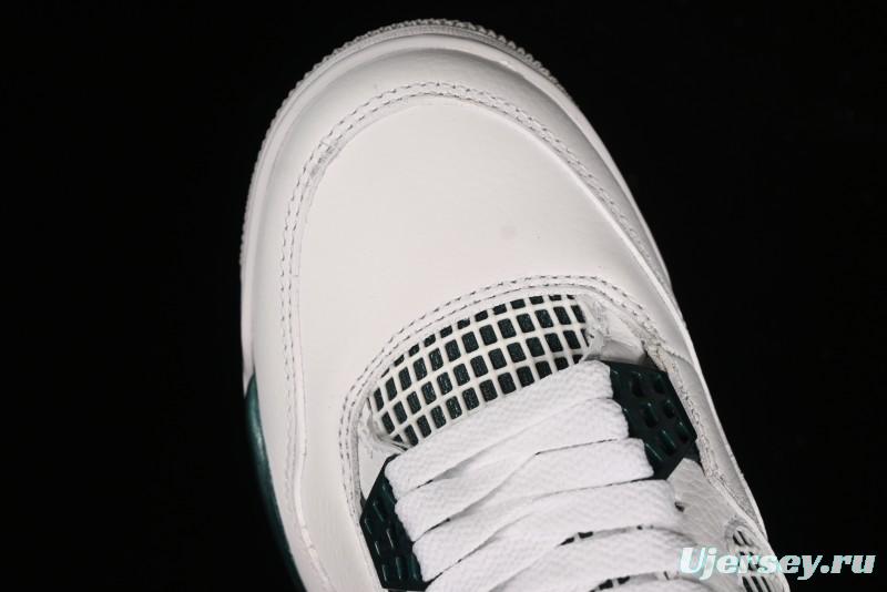 Nike Air Jordan 4 Retro Sneakers with Oxidized Green Accents and Visible Air Cushion - AQ8138-103