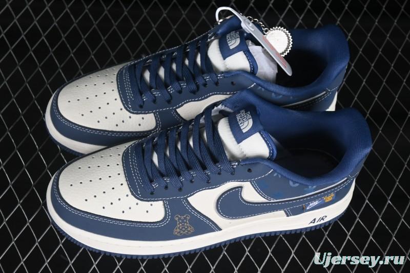 Nike Air Force 1 '07 Low Teddy Bear Collaboration Suede Blue Low-Top Casual Sneakers - KK1988-054