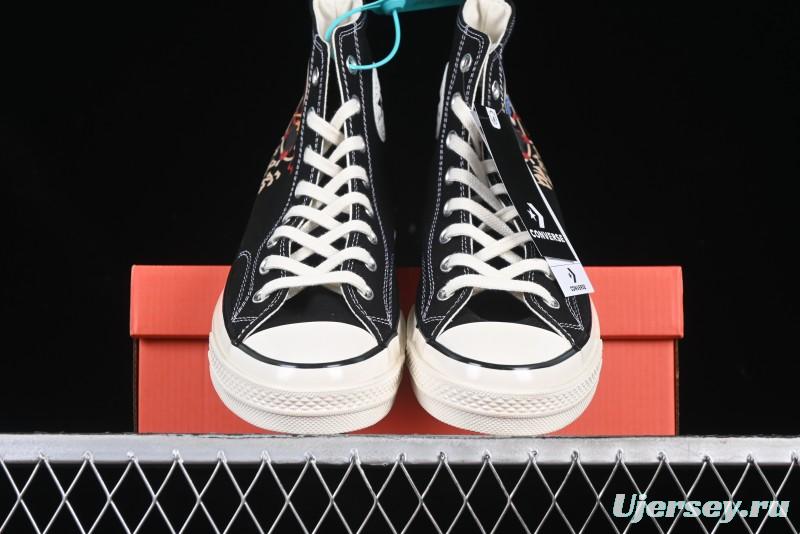 Converse Chuck 1970s High-Top Casual Canvas Sneakers with Classic Graffiti Limited Edition Three-Star Logo - 162050C