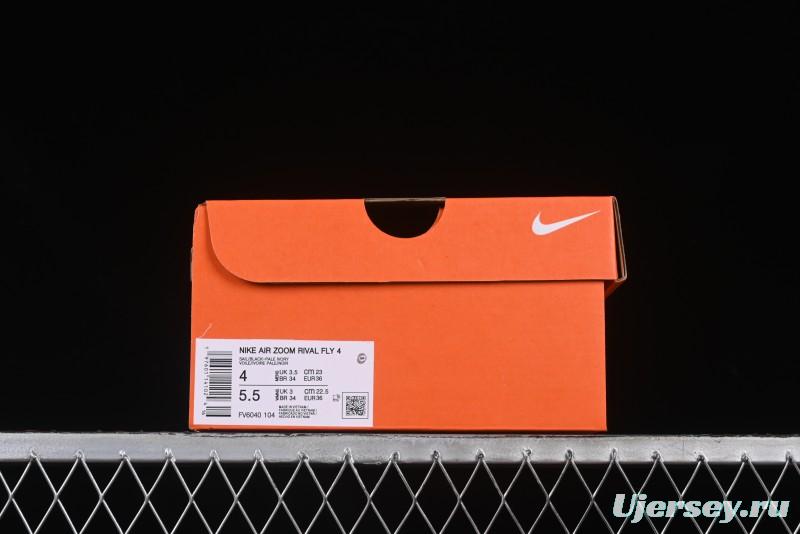 Nike Zoom Rival Fly 4 Lightweight Responsive Running Shoes with Flyknit and React Technology - FV6040-104